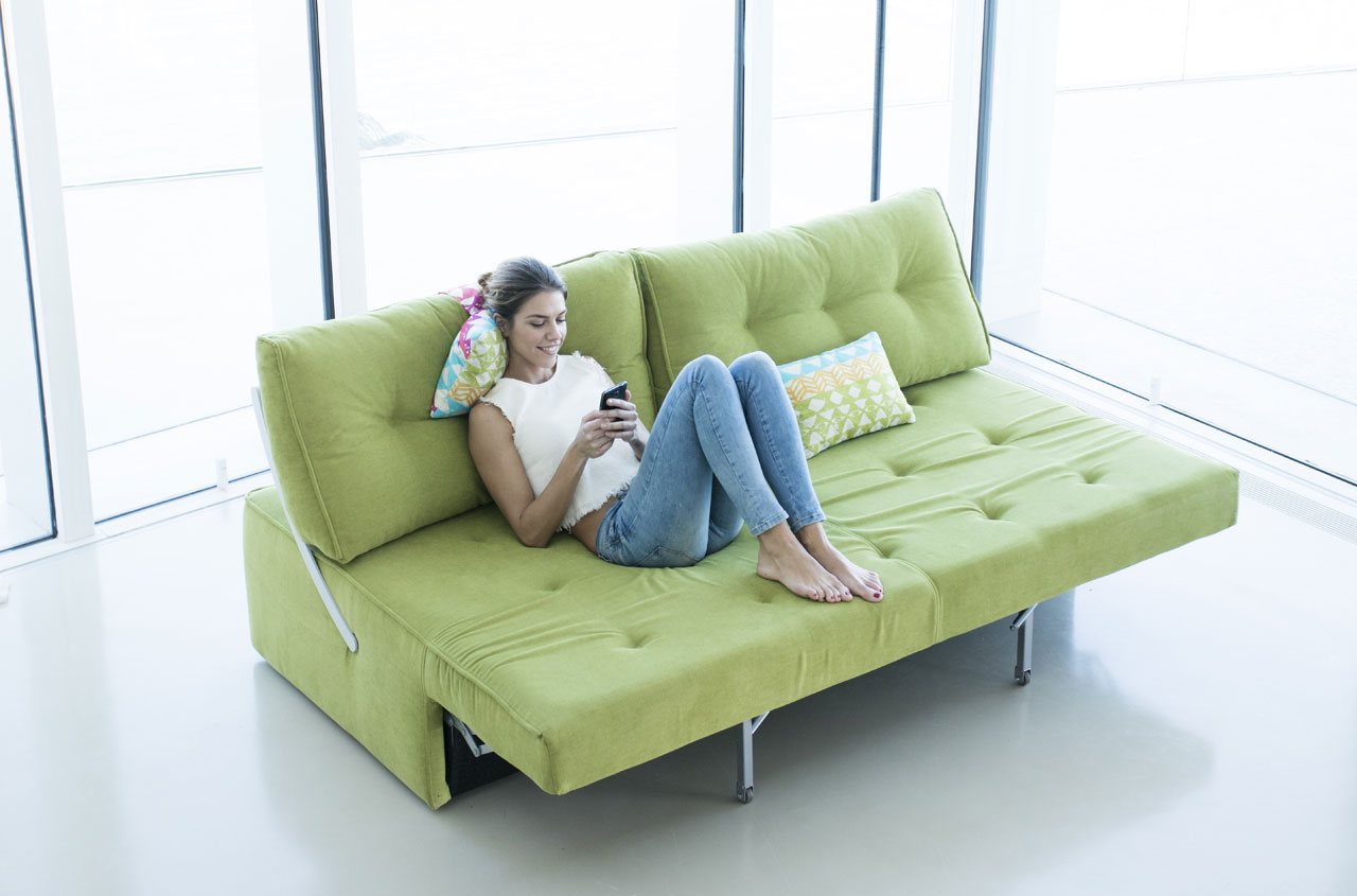 Canapé-lit Convertible 1 Place, Dossier Réglable, En Lin Beige – Idéal Pour Petits Espaces Et Chambre D'amis