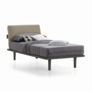 Single bed / contemporary / with upholstered headboard / child’s